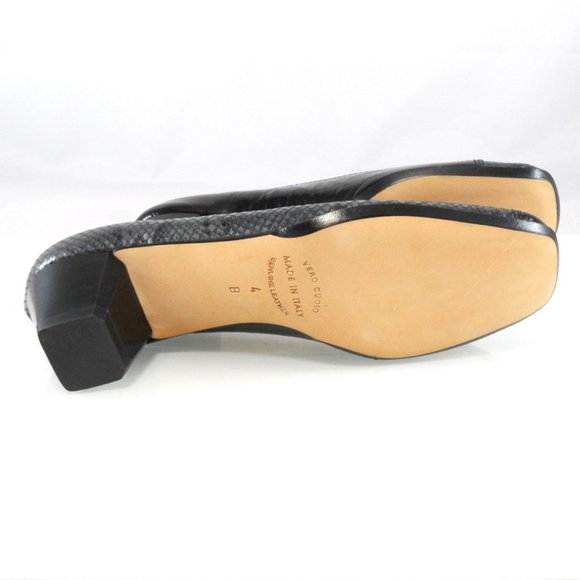 NIB$285 Renzo Fontanelli Italy Vanto Contrast Leather Slip-On Pump Low Heel Sz 4 - Picture 10 of 13